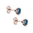 LONDON TOPAZ ROSE GOLD STUD EARRINGS - TOPAZ EARRINGS - EARRINGS