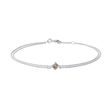 BRACELET WITH CHAMPAGNE DIAMOND IN WHITE GOLD - DIAMOND BRACELETS - BRACELETS