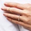 GOLD RING SET WITH CLEAR DIAMONDS - WOMEN'S WEDDING RINGS - WEDDING RINGS