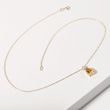 CITRINE AND DIAMOND NECKLACE IN YELLOW GOLD - CITRINE NECKLACES - NECKLACES