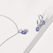 COLLIER EN OR BLANC AVEC DIAMANTS ET TANZANITE - COLLIERS AVEC TANZANITE - COLLIERS