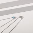 SWISS BLUE TOPAZ NECKLACE IN WHITE GOLD - TOPAZ NECKLACES - NECKLACES