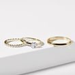 ELEGANT GOLD RING WITH DIAMONDS - WOMEN'S WEDDING RINGS - WEDDING RINGS