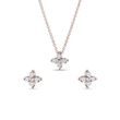 ROSE GOLD AND DIAMOND FOUR-LEAF CLOVER JEWELRY SET - JEWELRY SETS - FINE JEWELRY