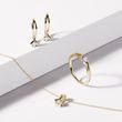 DIAMANTSET MIT SCHLEIFENMOTIV IN GELBGOLD - SCHMUCK-SETS - SCHMUCK