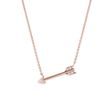 ARROW NECKLACE WITH DIAMONDS IN ROSE GOLD - DIAMOND NECKLACES - NECKLACES