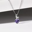 DIAMOND AND AMETHYST NECKLACE IN WHITE GOLD - AMETHYST NECKLACES - NECKLACES