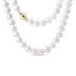 ELEGANT PEARL NECKLACE WITH YELLOW GOLD CLASP - PEARL NECKLACES - PEARL JEWELRY