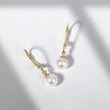 FRESHWATER PEARL EARRINGS IN YELLOW GOLD - PEARL EARRINGS - PEARL JEWELRY