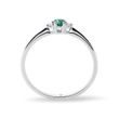 WHITE GOLD RING WITH EMERALD AND DIAMOND - EMERALD RINGS - RINGS