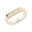 WIDE GOLD FLAT TOP PINKY RING - YELLOW GOLD RINGS - RINGS