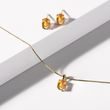 CITRINE STUD EARRINGS IN GOLD - CITRINE EARRINGS - EARRINGS