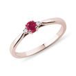 RUBY AND DIAMOND RING IN ROSE GOLD - RUBY RINGS - RINGS