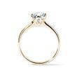 14K YELLOW GOLD FLOWER RING WITH 1 CT DIAMOND - SOLITAIRE ENGAGEMENT RINGS - ENGAGEMENT RINGS