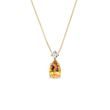 CITRINE AND DIAMOND PENDANT IN GOLD - CITRINE NECKLACES - NECKLACES