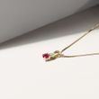 RUBY AND DIAMOND NECKLACE IN YELLOW GOLD - RUBY NECKLACES - NECKLACES