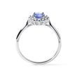 DIAMOND AND TANZANITE RING IN WHITE GOLD - TANZANITE RINGS - RINGS