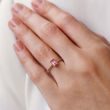 EMERALD CUT PINK TOURMALINE RING IN ROSE GOLD - TOURMALINE RINGS - RINGS