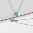 CLASSIC WHITE GOLD NECKLACE WITH EMERALD - EMERALD NECKLACES - NECKLACES