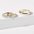 YELLOW GOLD CROSSOVER WEDDING RING SET - YELLOW GOLD WEDDING SETS - WEDDING RINGS