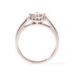 MORGANITE AND DIAMOND ROSE GOLD RING - MORGANITE RINGS - RINGS