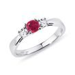 RUBY RING WITH DIAMONDS IN WHITE GOLD - RUBY RINGS - RINGS