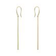 YELLOW GOLD BAR THREADER EARRINGS - YELLOW GOLD EARRINGS - EARRINGS