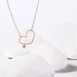 NECKLACE WITH CHAMPAGNE DIAMOND IN ROSE GOLD - DIAMOND NECKLACES - NECKLACES