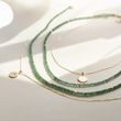 DARK GREEN EMERALD NECKLACE IN GOLD - MINERAL NECKLACES - NECKLACES