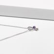 AMETHYST RIBBON NECKLACE IN WHITE GOLD - AMETHYST NECKLACES - NECKLACES