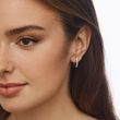 BOUCLES D'OREILLES EN OR BLANC ET DIAMANTS NOIRS - BOUCLES D'OREILLES EN DIAMANT - BOUCLES D'OREILLES