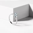 GOLDRING MIT AQUAMARIN UND DIAMANTEN - RINGE AQUAMARIN - RINGE