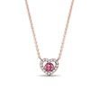 TOURMALINE AND DIAMOND HEART NECKLACE IN ROSE GOLD - TOURMALINE NECKLACES - NECKLACES