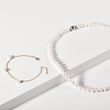 ROSE GOLD BRACELET WITH THREE PEARLS - PEARL BRACELETS - PEARL JEWELLERY