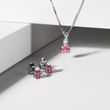 PINK SAPPHIRE NECKLACE IN WHITE GOLD - SAPPHIRE NECKLACES - NECKLACES