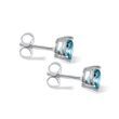 TRILLION CUT TOPAZ STUD EARRINGS IN WHITE GOLD - TOPAZ EARRINGS - EARRINGS