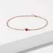 RUBY BRACELET IN ROSE GOLD - GEMSTONE BRACELETS - BRACELETS