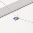 COLLIER EN OR BLANC AVEC TANZANITE ET DIAMANT - COLLIERS AVEC TANZANITE - COLLIERS