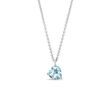 HEART-SHAPED TOPAZ PENDANT IN WHITE GOLD - TOPAZ NECKLACES - NECKLACES