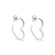 BOUCLES D'OREILLES MOTIF CŒUR EN OR BLANC - BOUCLES D'OREILLES EN OR BLANC - BOUCLES D'OREILLES