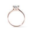 14K ROSE GOLD FLOWER RING WITH 1 CT DIAMOND - SOLITAIRE ENGAGEMENT RINGS - ENGAGEMENT RINGS