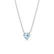 HEART-SHAPED SKY TOPAZ PENDANT IN WHITE GOLD - TOPAZ NECKLACES - NECKLACES