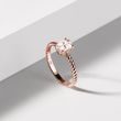 OVAL MORGANITE ROSE GOLD RING - MORGANITE RINGS - RINGS