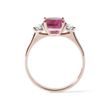 TOURMALINE AND DIAMOND RING IN ROSE GOLD - TOURMALINE RINGS - RINGS