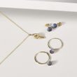 ROUND LABRADORITE EARRINGS IN YELLOW GOLD - SEASONS COLLECTION - KLENOTA COLLECTIONS