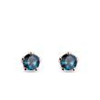 LONDON TOPAZ ROSE GOLD STUD EARRINGS - TOPAZ EARRINGS - EARRINGS
