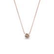 NECKLACE IN ROSE GOLD WITH CHAMPAGNE DIAMOND - DIAMOND NECKLACES - NECKLACES