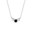BLACK AND WHITE DIAMOND NECKLACE IN WHITE GOLD - DIAMOND NECKLACES - NECKLACES