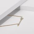 ARROW NECKLACE WITH DIAMONDS IN 14K GOLD - DIAMOND NECKLACES - NECKLACES