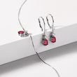 BOUCLES D'OREILLES PENDANTES AVEC RUBIS ET DIAMANTS - BOUCLES D'OREILLES EN RUBIS - BOUCLES D'OREILLES